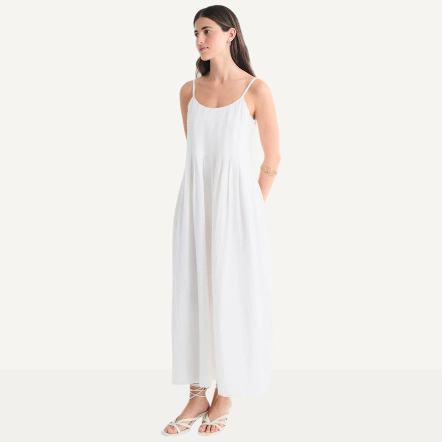Mus & Bombon Soleil Pleated Midi Dress with Adjustable Straps (Surplus - New)