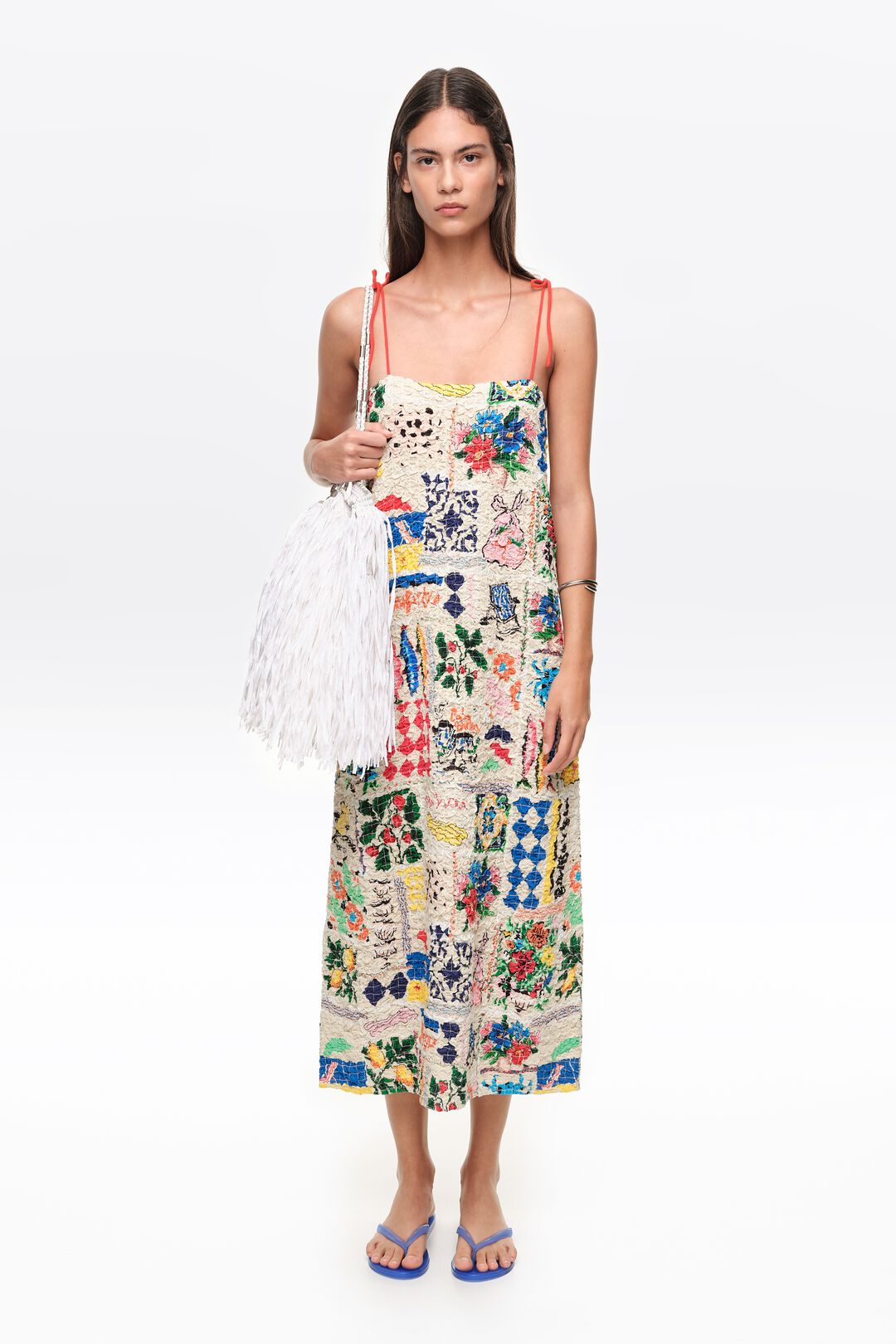 Bimba y Lola Summer Patchwork Ruched Strappy Dress (Surplus - New)