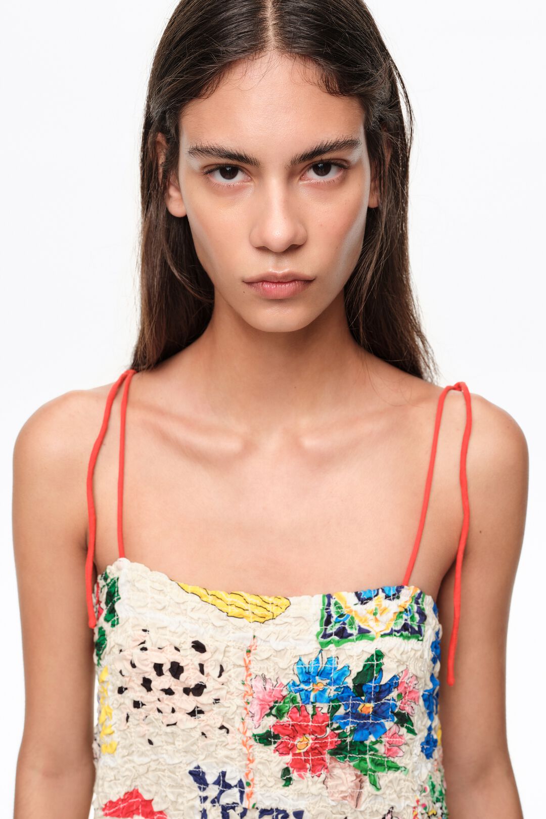 Bimba y Lola Summer Patchwork Ruched Strappy Dress (Surplus - New)