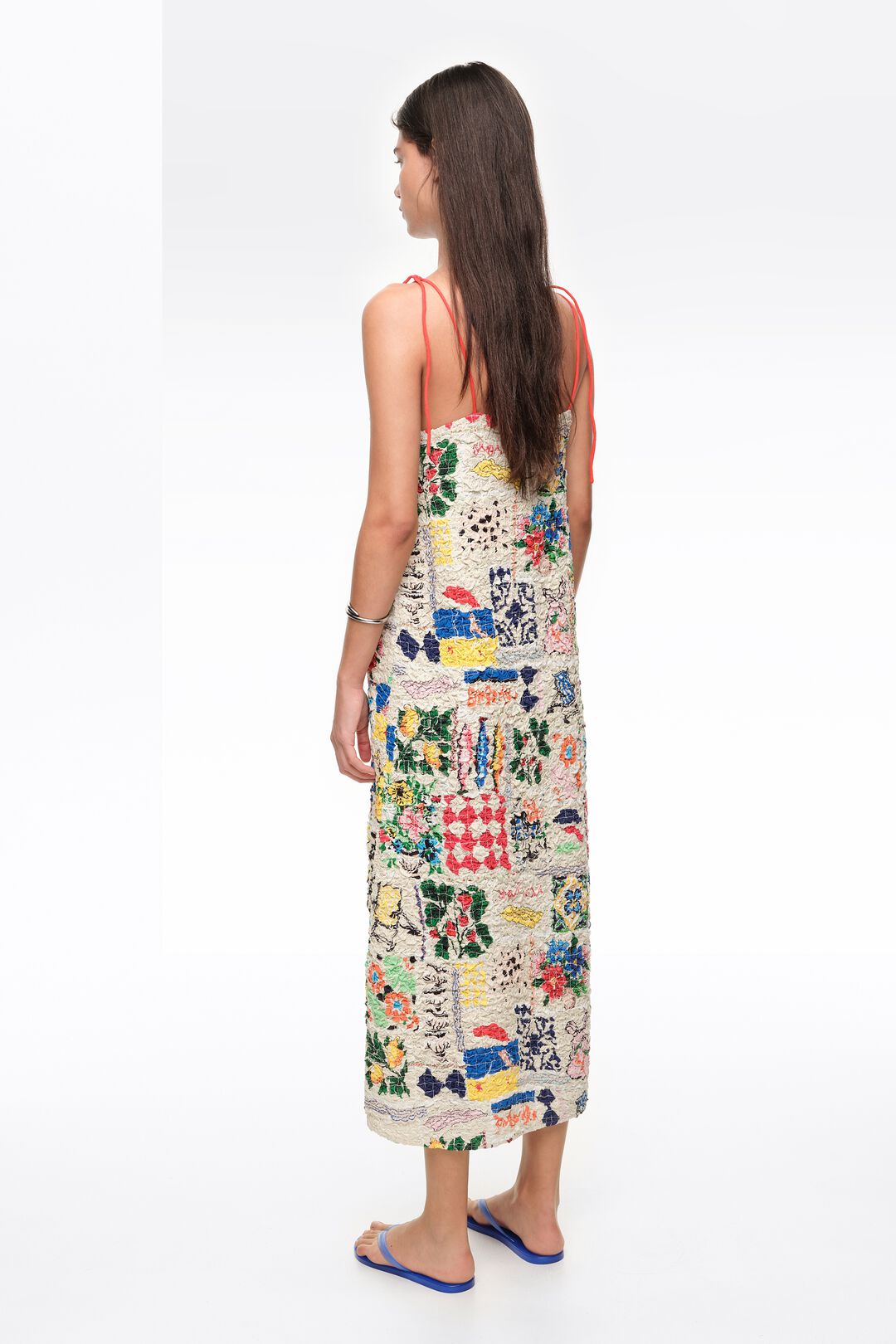 Bimba y Lola Summer Patchwork Ruched Strappy Dress (Surplus - New)