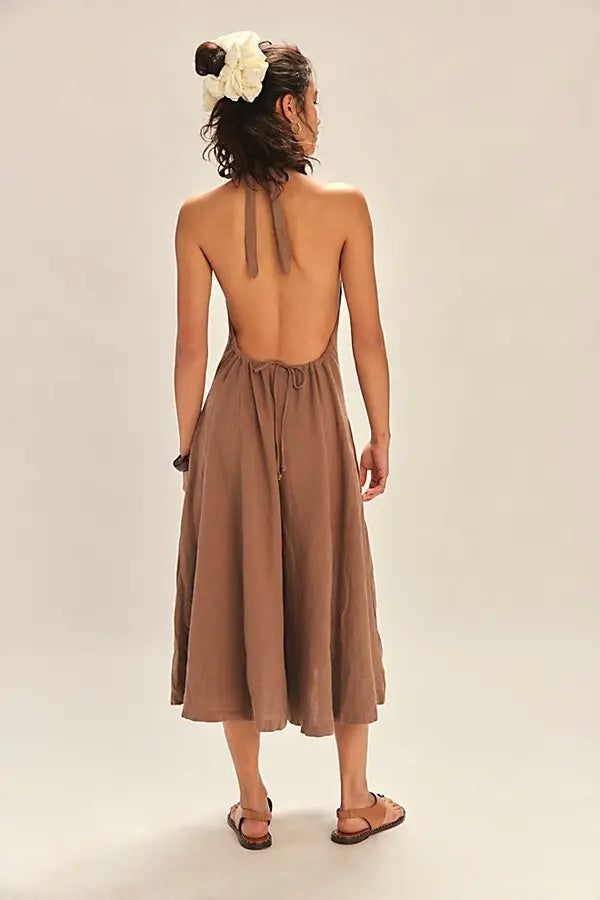 Free People Reese Linen Culotte One-Piece (Surplus - New)