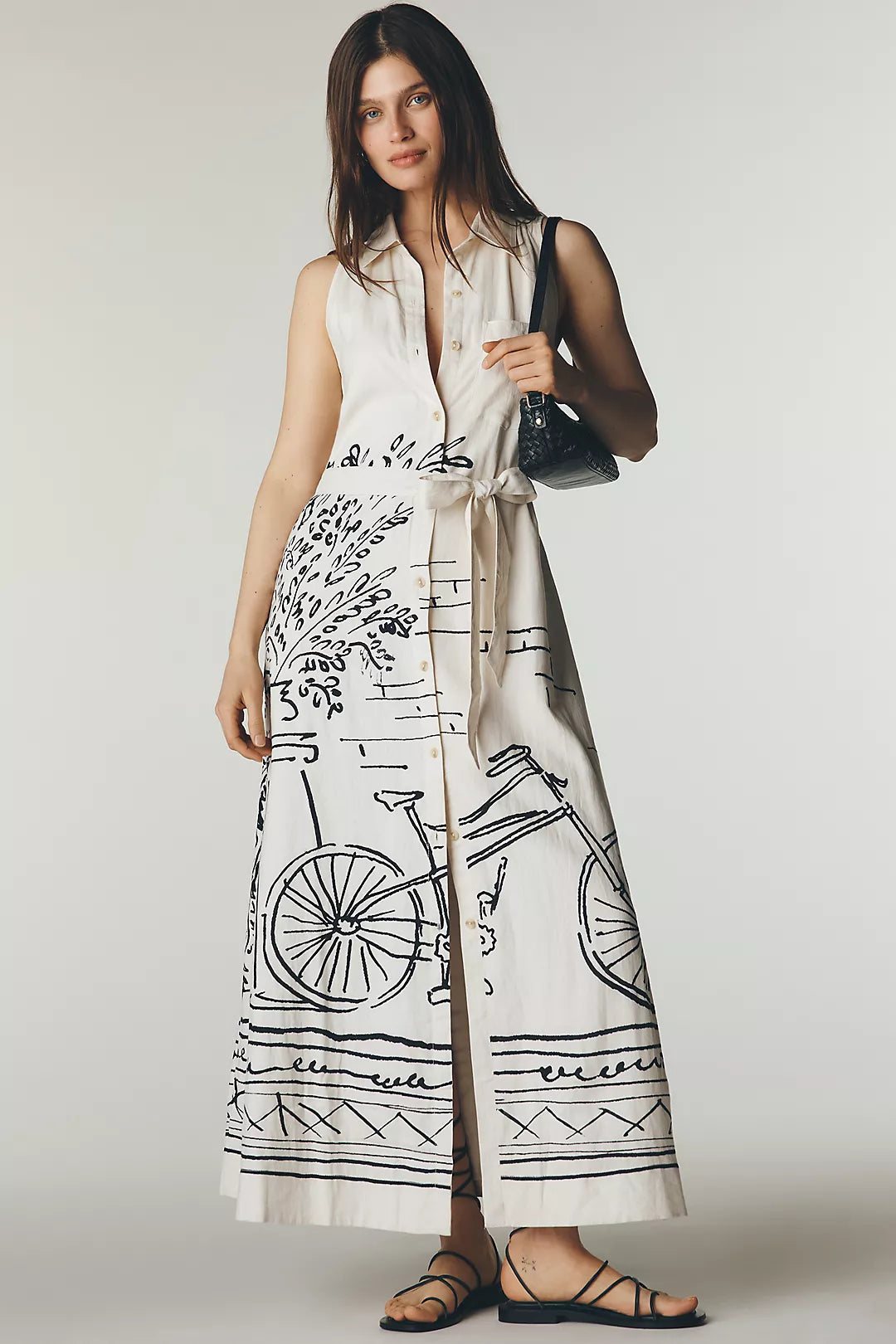 Anthropologie Maeve Mona 100% Linen Shirtdress by Miki Lowe (Surplus - New)