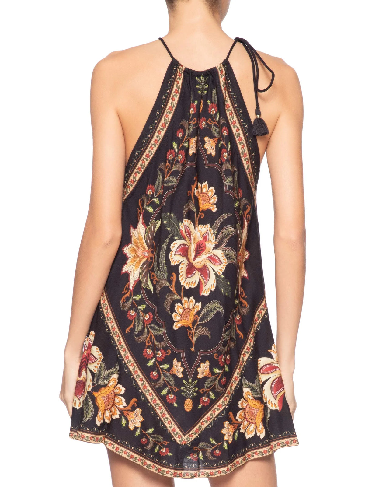 Farm Rio Jardim Majestoso Black Floral Mini Dress (Surplus - New)