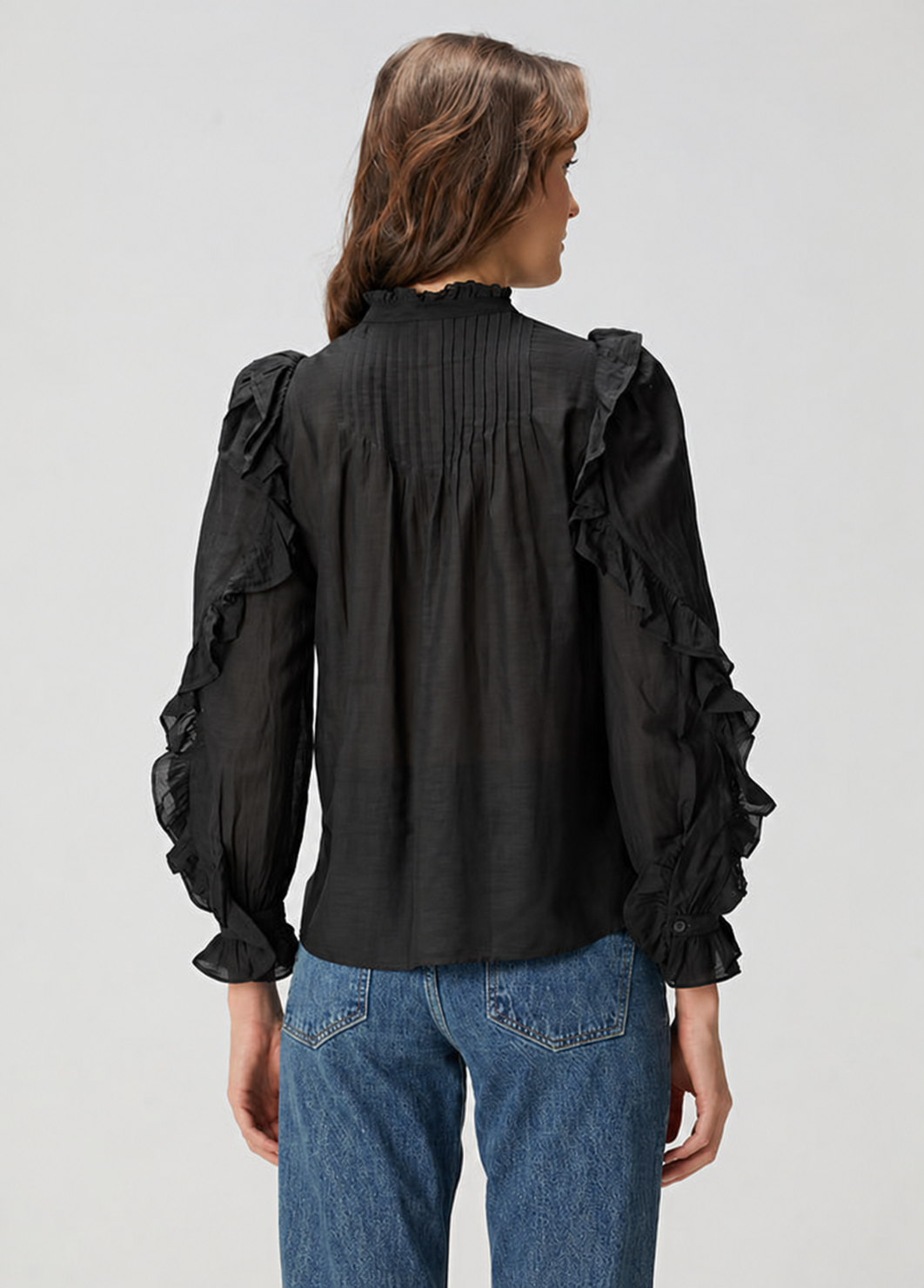 Zadig&Voltaire Timmy Black Ruffle Detailed Shirt (Surplus - New)