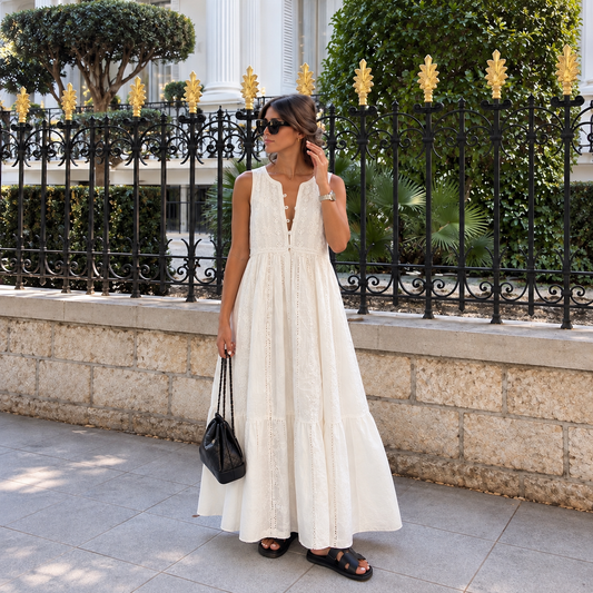 Maison Hotel Lord Byron Amandine Dress in Pearl