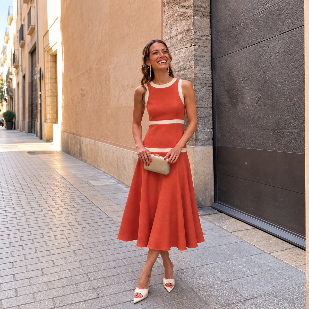 Maria de la Orden Rafaela Dress in Orange (Surplus - New)