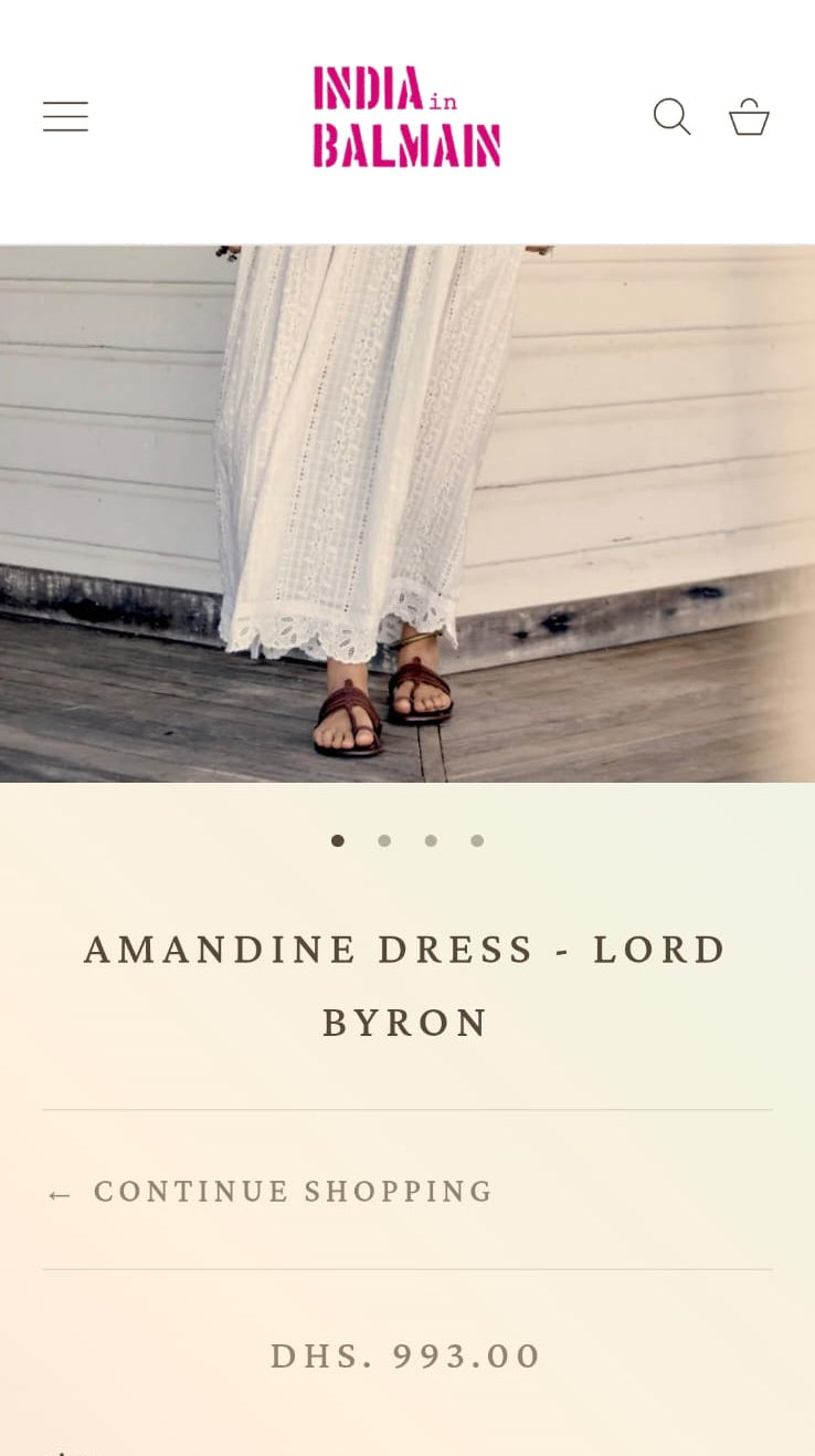 Maison Hotel Lord Byron Amandine Dress in Pearl