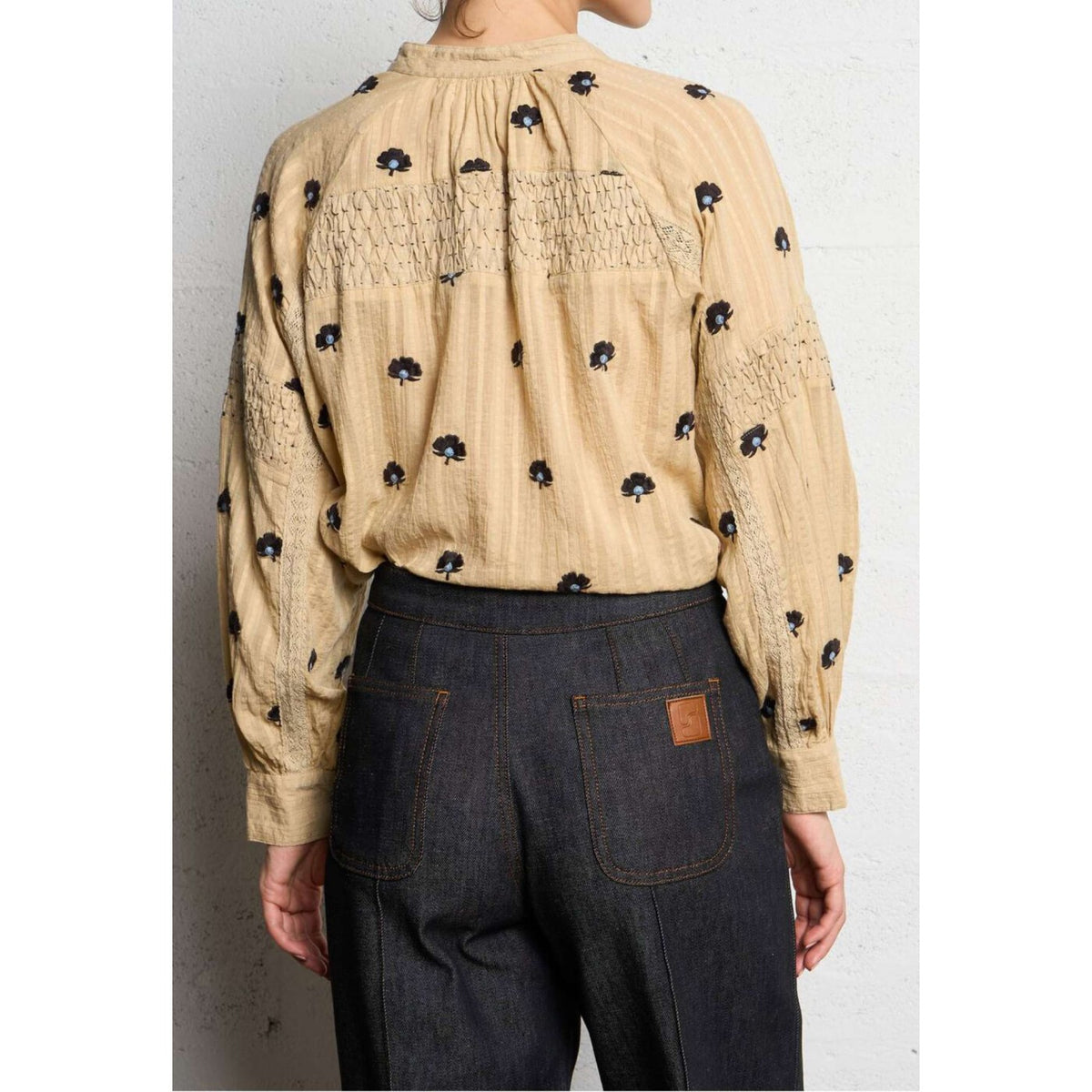Maison Hotel Fleur Blouse in Geranium Ivory (Surplus - New)