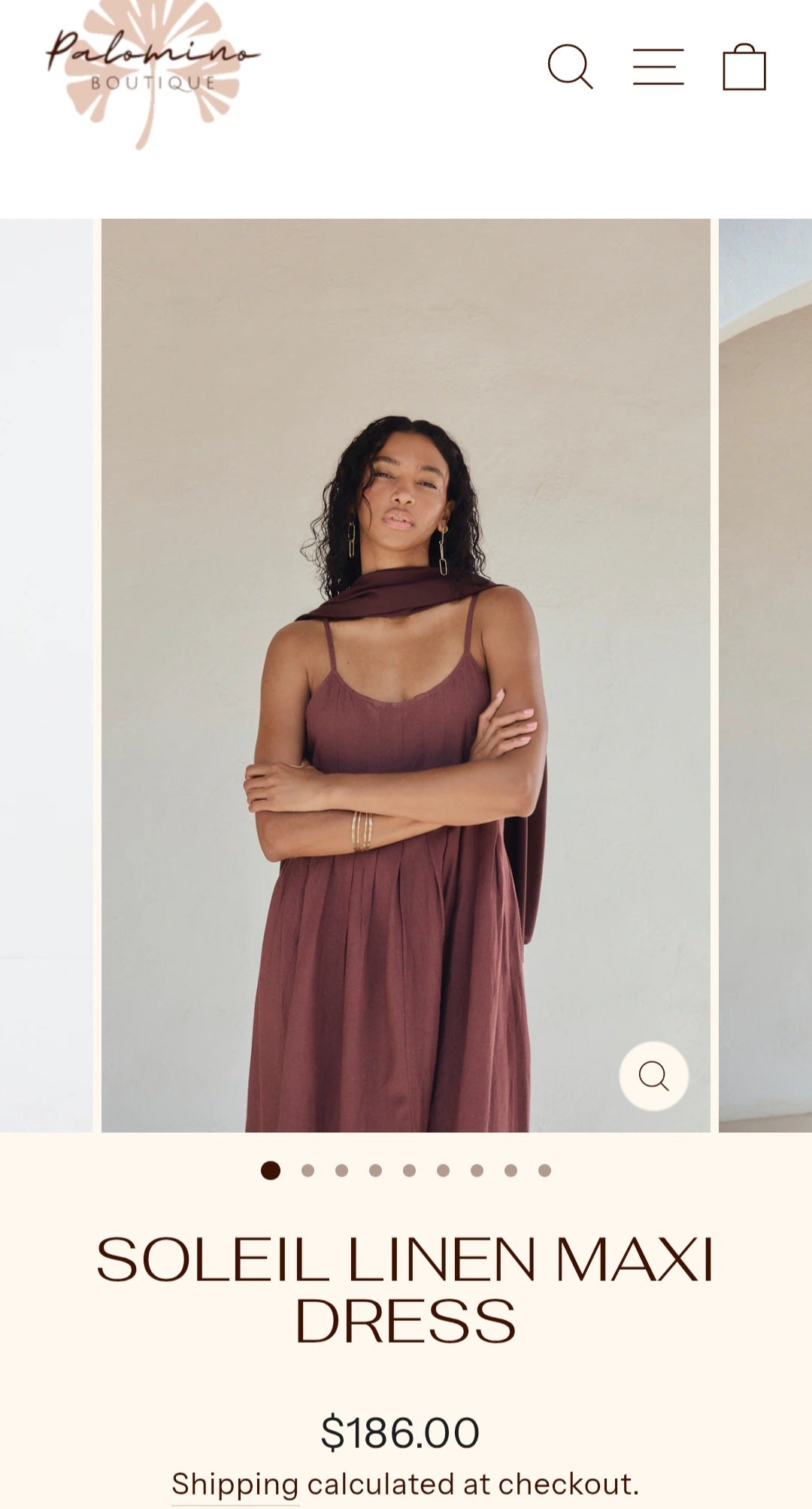 Mus Bombon Soleil Linen Maxi Dress (Surplus - New)