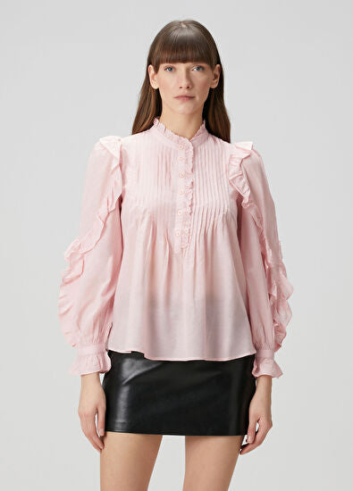 Zadig&Voltaire Timmy Light Pink Ruffle Detailed Shirt (Surplus - New)