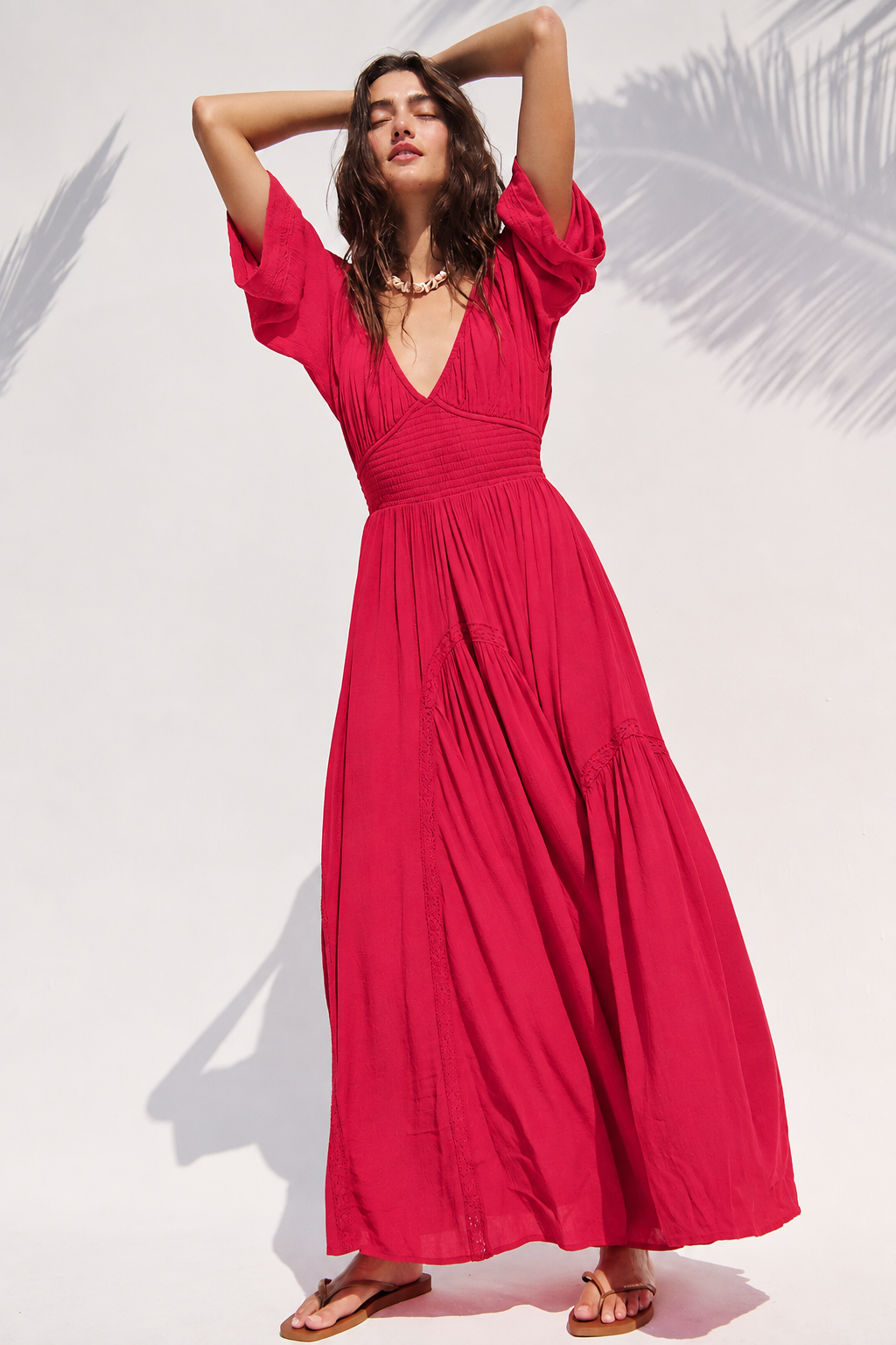 Free People Dixie Maxi Dress in Pink (Surplus - New)