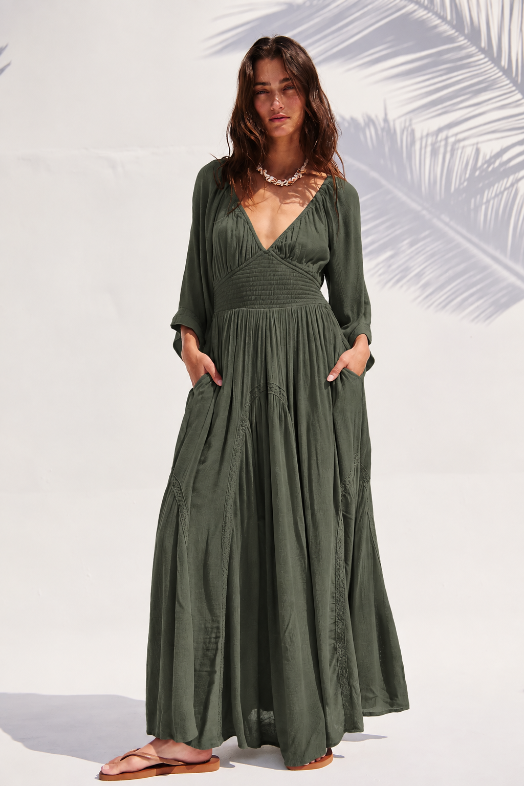 Free People Dixie Maxi Dress in Green (Surplus - New)