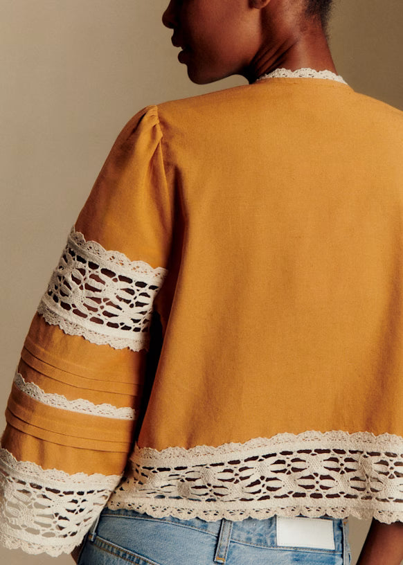 Sézane Stéphanie Shirt in Honey Cream (Surplus - New)