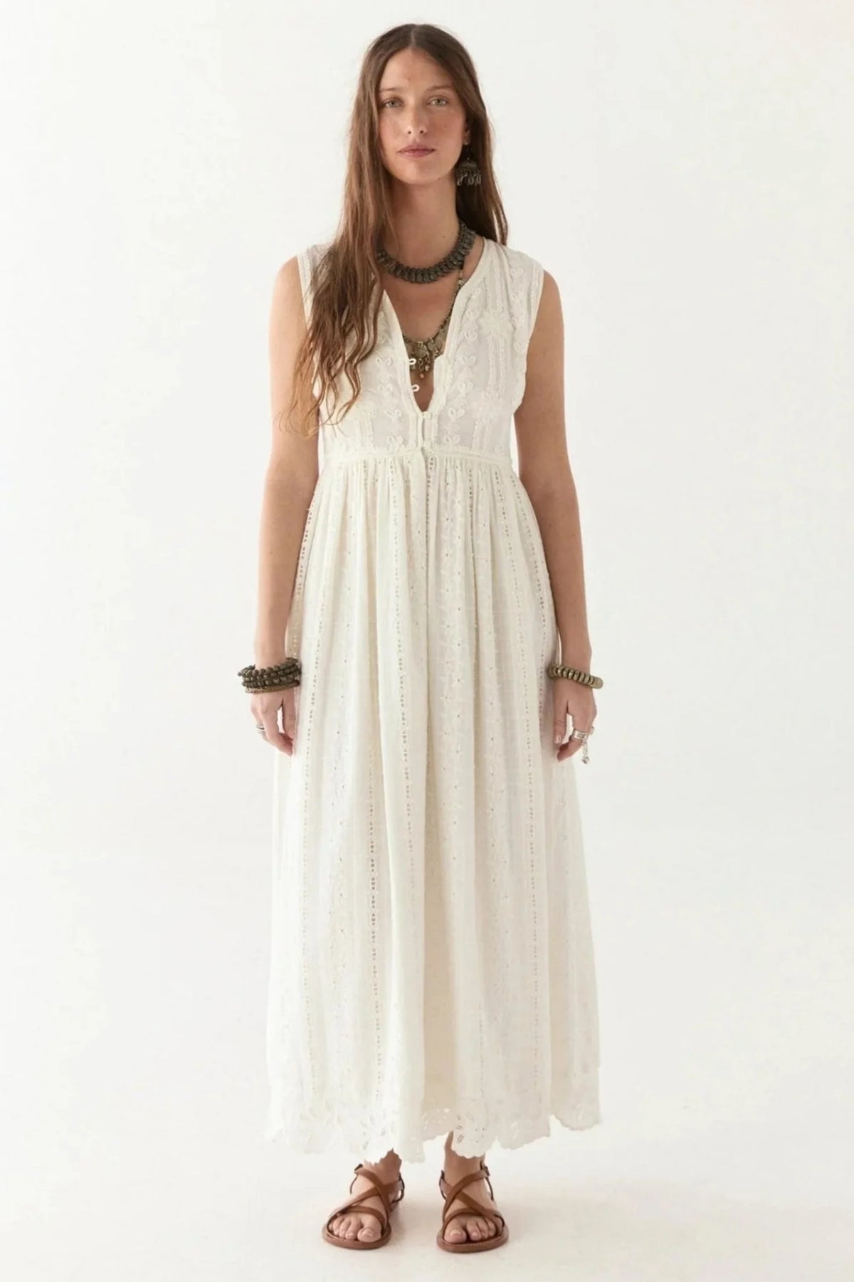 Maison Hotel Lord Byron Amandine Dress in Pearl