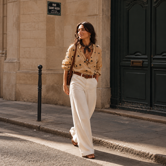Maison Hotel Fleur Blouse in Geranium Ivory (Surplus - New)