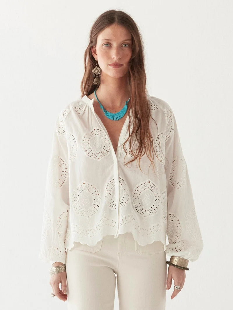 Maison Hotel Margaret Blouse in Bath Rose (Surplus - New)