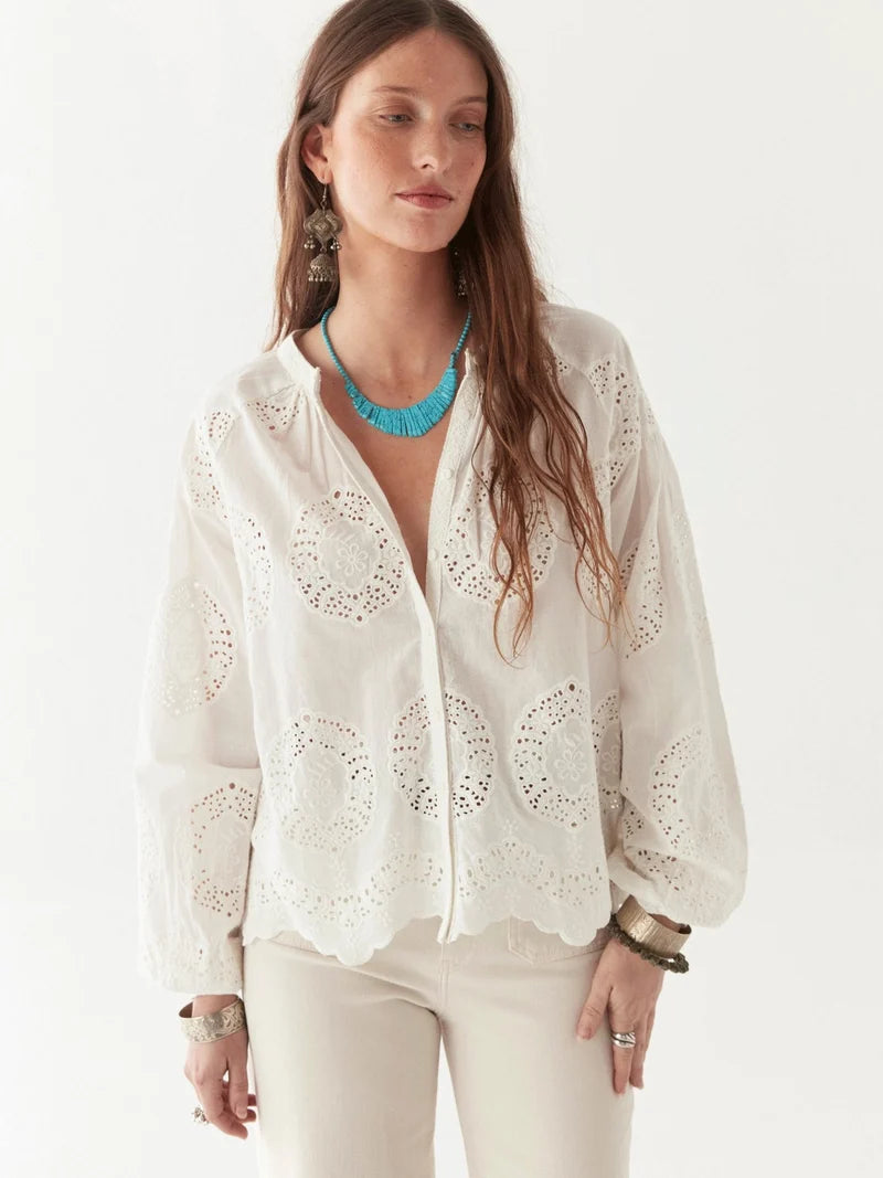 Maison Hotel Margaret Blouse in Bath Rose (Surplus - New)