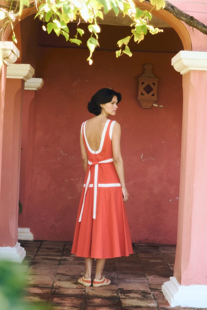 Maria de la Orden Rafaela Dress in Orange (Surplus - New)