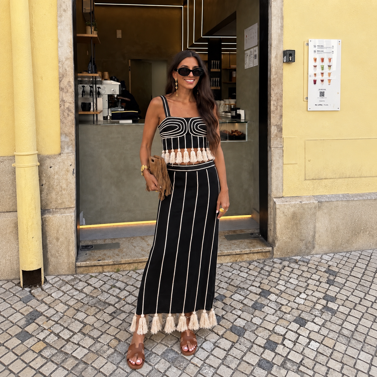 Sfera Cotton-Linen Rope & Tassel Two-Piece Set (Surplus - New)