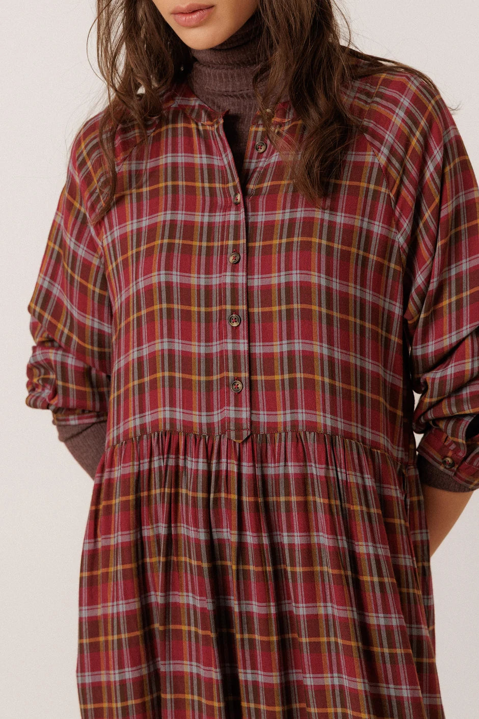 Indi&Cold Multicolor Checkered Long Dress (Surplus - New)