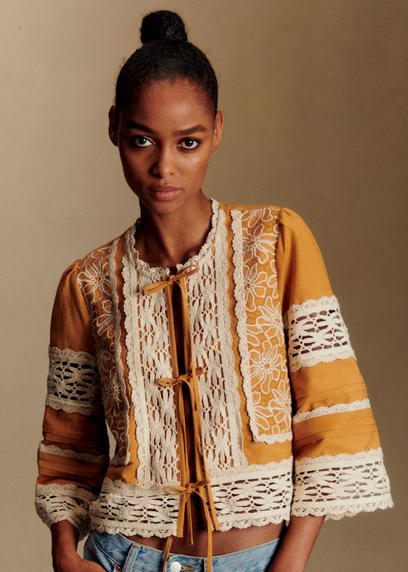 Sézane Stéphanie Shirt in Honey Cream (Surplus - New)