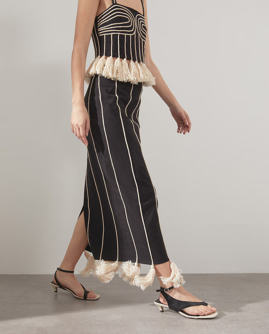 Sfera Cotton-Linen Rope & Tassel Two-Piece Set (Surplus - New)